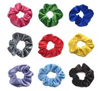 6 gomas para el pelo Scrunchies de terciopelo para mujer, tamaño de pelo Scrunchies de terciopelo suave y elástico, coleta, accesorio para el cabello para mujer, pelo fino y rizado grueso, color mixto