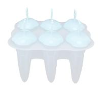 6 Grid Ice Cream Form | Non - Stick Silicone for Homemade Ice Cream Bars/Yogurt/Pudding | BPA - Free, Dishwasher Safe, Easy Release (Light Blue)