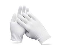 6 guantes blancos de algodón para inspección de judería, hidratante de mano para el trabajo diario