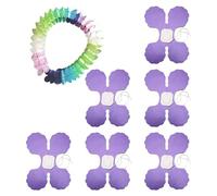 6 guirnaldas de trébol de cuatro hojas, pancartas decorativas coloridas, guirnaldas de colores, guirnaldas colgantes, accesorios de decoración de fiestas, adecuadas para cumpleaños, fiestas, bodas