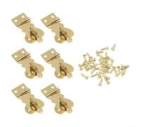 6 hebillas de candado de latón macizo con tornillos para soluciones de bloqueo de caja de madera, adecuadas para diversas aplicaciones de almacenamiento
