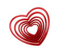 6 herramientas compactas para decoración de tartas, cortadores moldeados con estrella y corazón, aptos para lavavajillas, ABS, sustancia, estrella, corazón, moldes moldeados para hornear.