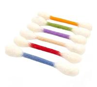 6 hisopos de algodón para gatos con hierba gatera, palitos gigantes para masticar para aburrimiento en interiores, ejercicio y juego, cuerdas de dentición dentales duraderas, accesorios de regalo para