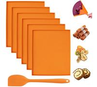 6 hojas cuadradas de silicona deshidratadoras con raspador de silicona, bandejas antiadherentes para deshidratadores de frutas y alimentos de 12 pulgadas, frutas y verduras, secador de hierbas