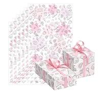 6 hojas de papel de regalo para el comienzo del colegio para escolares, 6 hojas de papel de regalo para escolarización, bolsa escolar ABC, decoración para comienzo escolar, 50 x 70 cm, diseño de