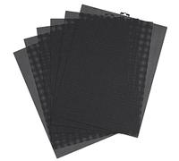 6 Hojas Lona de Malla de Plástico Red para Bolsas, 10 CT Negra Plastic Canvas para Punto de Cruz para Bordado Tela Punto de Cruz de Plástico para Manualidades Proyectos de Ganchillo, 333x260mm