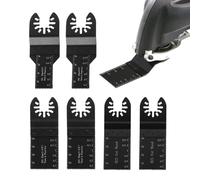 6 hojas multiherramienta de titanio, hojas oscilantes multiherramienta, accesorios para madera, plástico y metal (20 mm, 32 mm, 35 mm)