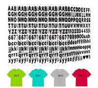 6 Hojas Números y Letras Termoadhesivas para Ropa 2,5 cm Letras para Parches Letras Termoadhesivas 0-9 Números y A-Z Letras de Símbolos para Planchar Ropa Manualidades DIY (Negro)