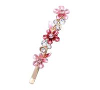 6 horquillas de aleación para mujer, diseño de flores, antideslizantes, pinzas para el pelo, pinzas laterales, accesorios para el cabello, accesorios para el cabello, uso diario, color rosa