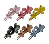 6 horquillas de doble mariposa para el pelo con pico de pato mate, horquillas para el pelo de cola de caballo altas para mujer, grandes horquillas de moda, adecuadas para peinar el cabello.