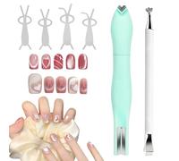 6 imanes 3 en 1 para uñas de gel, incluye herramienta magnética para uñas, bolígrafo magnético de doble cabezal y 4 guías con forma de conejo | Imprescindible para quienes disfrutan de las uñas DIY y