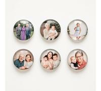 6 imanes de Fotos Personalizados, imanes de Cristal Personalizados para Nevera con imágenes (25 mm), Regalo magnético Hecho a Mano para mamá, Abuela, Navidad, cumpleaños, día de la Madre (30 mm)