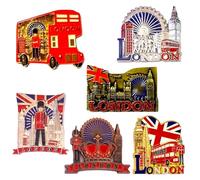 6 imanes de recuerdo de Londres, imán de recuerdo británico, imán de la bandera del Reino Unido, recuerdos y regalo de Inglaterra
