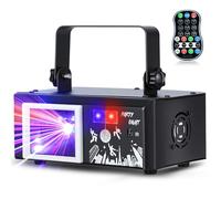 6-in-1 Luces Discoteca, DJ RGBW Discoteca, DMX Sonido Activado Luces De Fiesta, Musik Sonido Activado, Luz Estrobosc贸pica con Control Remoto para Fiesta Party Boda Escenario