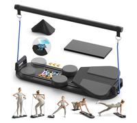 6 IN 1 máquina de Pilates Reformer para, con Rodillo Abdominal de Rebote Automático y Contador, Tabla Multifuncional de Entrenamiento con Cuerda de Tensión para Gimnasio en Casa y Cuerpo Completo