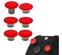 6 in 1 Metal Thumbsticks Replacement for Xbox Elite Series 2 Controller,Swap Magnetic Joysticks for Xbox One Elite Series 2 Core Controller Replacement Parts for Xbox Elite Controller(Red)