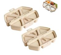 6 in 1 Onigiri Mold - Onigiri Mold 6, Triangle Rice Ball Molds, for Easy Shaping, Uniform Rice Balls, Meal Prep, Bento Lunch, Family Cooking & Sushi Musubi (2pcs Beige)