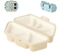 6 in 1 Onigiri Mold Set - Silicone Triangle Rice Ball Maker & Non-Stick Sushi Press, Efficient Pop-Up Musubi Mold for Bento Box & Meal Prep, Easy Release Kitchen Tool (Yellow)