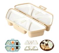 6 in 1 Onigiri Mold, Triangle Rice Mold, Quick-Press Bento Maker, Once Quickly Make 6PCS Sushi, for Sushi & Musubi (1*beige)