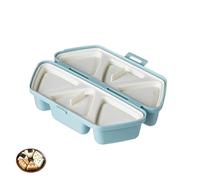 6 In 1 Onigiris Mold, 6 In One Onigiris Mold, Triangle Rice Ball Molds, Quick to Make and Easy To Store Carry and Clean, for Picnic & Daily Storing Sushi (Blue,1pcs)