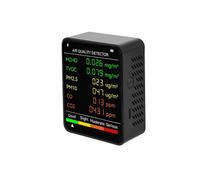 6 In 1 PM2.5 PM10 HCHO TVOC CO CO2 Multifunctional Air Quality Detector LCD Screen Display Air Quali