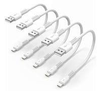 6 inch iPhone Charge Cable Short, 0.5ft 5Pack USB to Lightning Cord for Fast