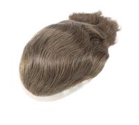 6 inch Men's Human Hair Toupee, 10x8 inch Mono Lace Base Hairpiece Replacement System Suave y Transpirable(7)