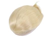 6 inch Men's Human Hair Toupee, 10x8 inch Mono Lace Base Hairpiece Replacement System Suave y Transpirable(613)