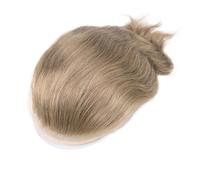 6 inch Men's Human Hair Toupee, 10x8 inch Mono Lace Base Hairpiece Replacement System Suave y Transpirable(18)