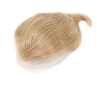 6 inch Men's Human Hair Toupee, 10x8 inch Mono Lace Base Hairpiece Replacement System Suave y Transpirable(21)