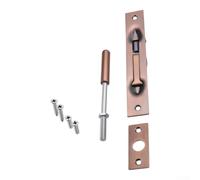 6 Inch Stainless Steel Flush Bolt with Rod for Doors(Red Bronze) | 304 stainless steel, rust resistant, erosion para proof, long lasting durability, silver finish