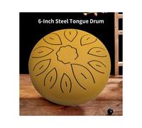 6-Inch Steel Tongue Drum 11 Notes Handpan Drum C Key with Drum Mallet Finger Picks Percussion Musical Instruments for Meditation Yoga