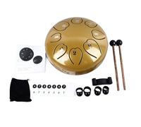 6-inch Tongue Drum 8 Resonant Note Resonant Sound Steel Steel Sound Mini Steel Percussion Instrumento (Amarillo)