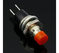 6 interruptores de botón momentáneo de 0.276 in, presiona el interruptor de reinicio momentáneo de encendido y apagado, microinterruptor normalmente abierto NO (color: rojo)(Red)