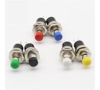 6 interruptores de botón momentáneos de 7 mm. Pulsa el interruptor de reinicio, interruptor de botón momentáneo de encendido y apagado, normalmente abierto, no (rojo)