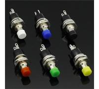 6 interruptores de botón momentáneos de 7 mm. Pulsa el interruptor de reinicio, interruptor de botón momentáneo de encendido y apagado, normalmente abierto, no (color mezclado)
