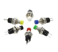 6 interruptores de botón momentáneos PBS-110 de 7 mm. Pulsa el interruptor de reinicio, interruptores de botón de encendido y apagado, normalmente cerrados NC o NO (cada color, presiona para encender)