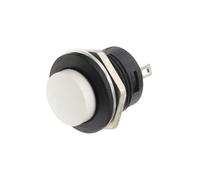 6 interruptores de botón pulsador momentáneos de 16 mm, 6 A/125 V CA, 3 A/250 V CA, redondos, R13-507(WHITE)
