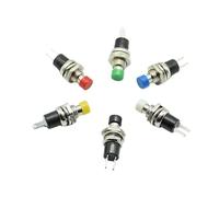 6 interruptores momentáneos de 7 mm. Pulsa el interruptor de reinicio. Botón momentáneo de encendido y apagado. Normalmente abierto (6 azules)