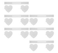 6 Juegos Bases de Bolso en Forma de Corazón, Plástico Blanco | Ligero y Fácil de Cortar, para Principiantes y Creadores, Inserciones para Bolsos y Carteras DIY