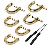 6 juegos de anillos en D con tornillo de cierre, herradura en forma de U, para bolsas o monederos, para atornillar la patilla semicircular, anillo en D con destornillador para accesorios de artesanía