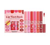6 juegos de brillo de labios mate, lápiz labial exfoliante, resistente al agua, de acción prolongada, set de pintalabios cosmético, máscara de labios
