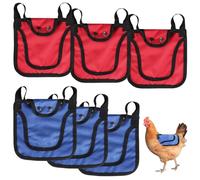 6 juegos de sillines de pollo ajustables para gallinas, delantales protectores, protección de plumas para pecado de espalda y lados, equipo de aves de corral para actividades al aire libre