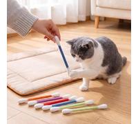 6 juguetes de gran tamaño para gatos, palo masticable de fieltro de lana para gatitos, diseño de hisopo de algodón, material de fieltro de lana suave, palo masticable perfumado con hierba gatera para