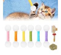 6 juguetes gigantes para gatos, juguete de peluche suave con hierba gatera, palos interactivos para masticar Q-Tip, juguete de dentición para gatos de interior (estilo-B)