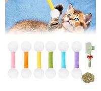 6 juguetes gigantes para gatos, juguete de peluche suave con hierba gatera, palos interactivos para masticar Q-Tip, juguete de dentición para gatos de interior (estilo-A)