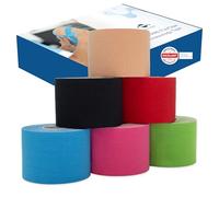 6 Kinesiotape axion® | Cintas kinesiológicas elásticas | Tiras adhesiva deportiva | Rollos para vendaje neuromuscular y fisioterapia | Soporte articular y muscular