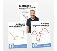 6. Klasse Hauptfächer Set komplett (Mathe, Deutsch, Englisch) / Lernheft, Übungsheft / Rechnen, Rechtschreibung, Übungen, Grammatik: Inkl. Aufgaben + Lösungen + Lernvideos