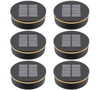 6 lámparas solares de repuesto, 8 cm, piezas de repuesto con doble LED, IP44 resistente al agua, tapa de repuesto solar, panel solar, pieza de repuesto para luces solares de jardín y decoración de