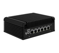 6 LAN 2.5G Firewall Router 12ª generación Inṭel N150 6X i226-V sin ventilador Mini PC DDR5 2xHDMI2.1 USB3.2 Type-C pf-Sense Proxmox, 8GB DDR5 128GB NVMe